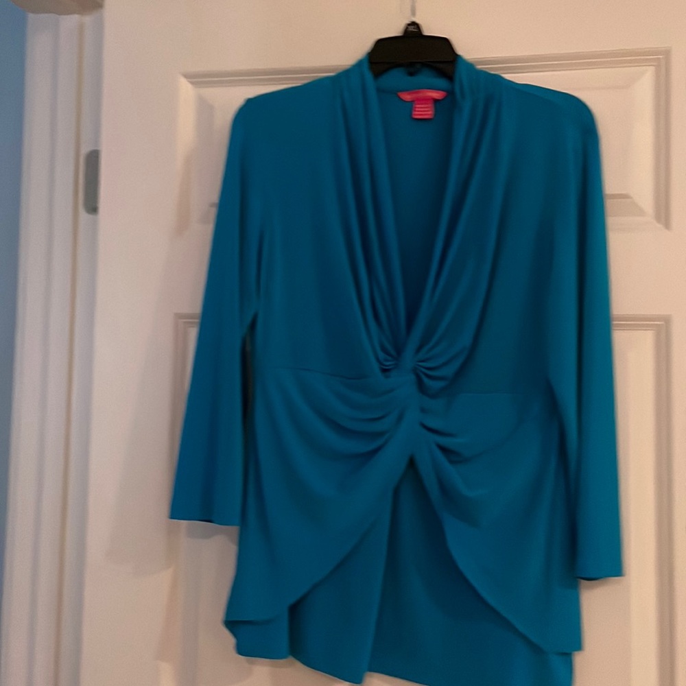 Beautiful teal crepe top